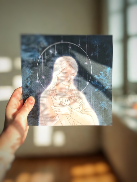 Ikona z Matką Boską kwadratowa