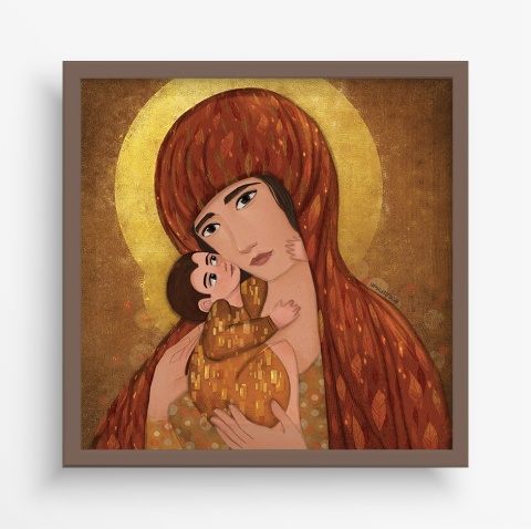 Ikona z Matką Boską kwadratowa