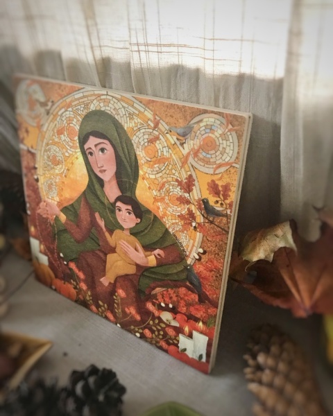 Matka Boska na desce Matka Boska na desce