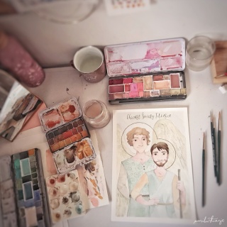 Obraz na zamówienie malowany akwarelami