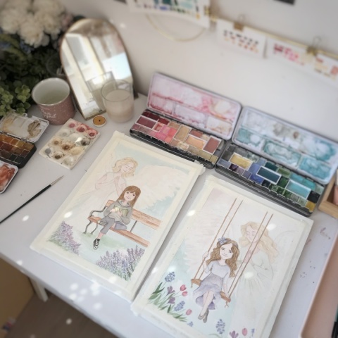 Obraz na zamówienie malowany akwarelami